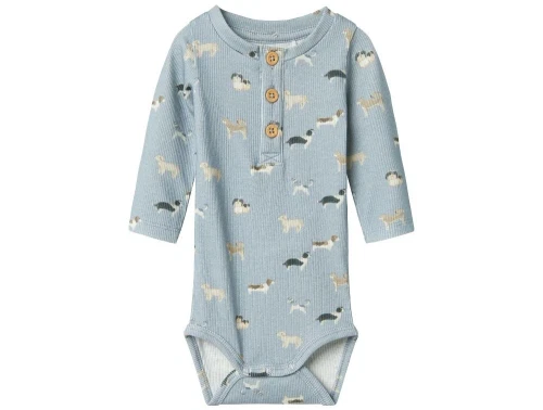 Name It body quarry blå med hunde